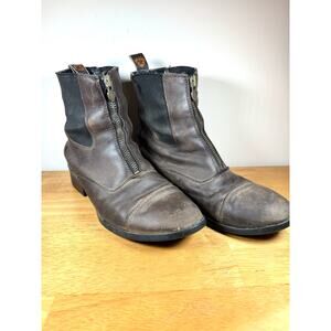 Ariat Heritage Womens Size 6.5 B Paddock Brown Cap Toe Leather Boots - READ